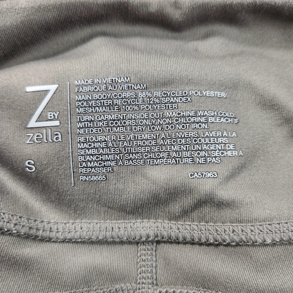 Z by Zella Gray Cropped 4 Way Stretch Leggings NEW Size Small Workout Gym - Picture 9 of 13